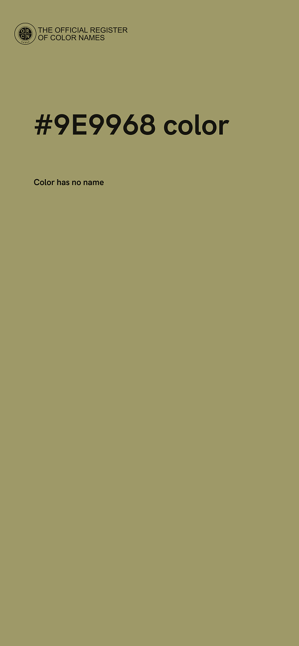 #9E9968 color image