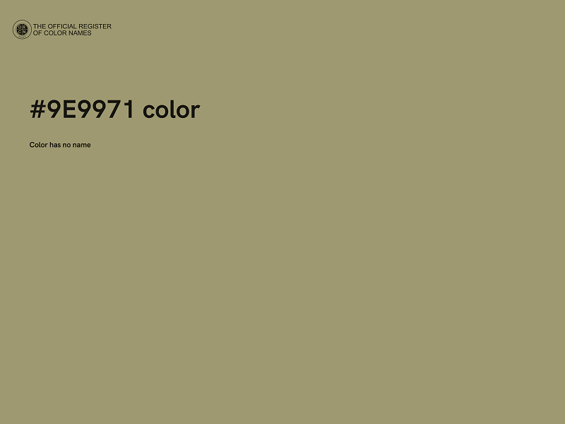 #9E9971 color image