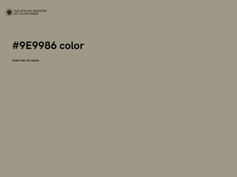 #9E9986 color image