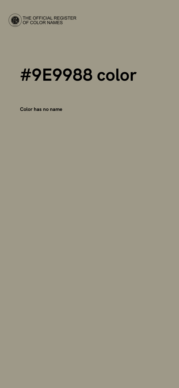 #9E9988 color image