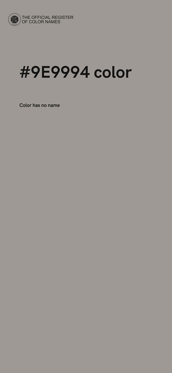 #9E9994 color image
