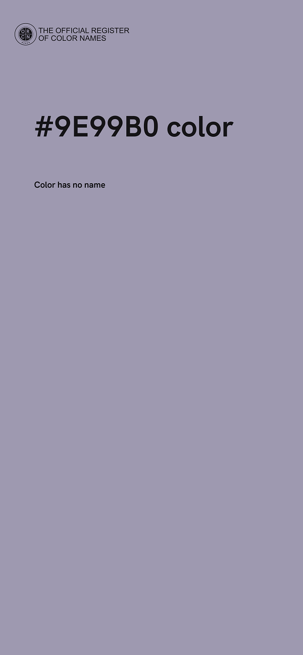 #9E99B0 color image
