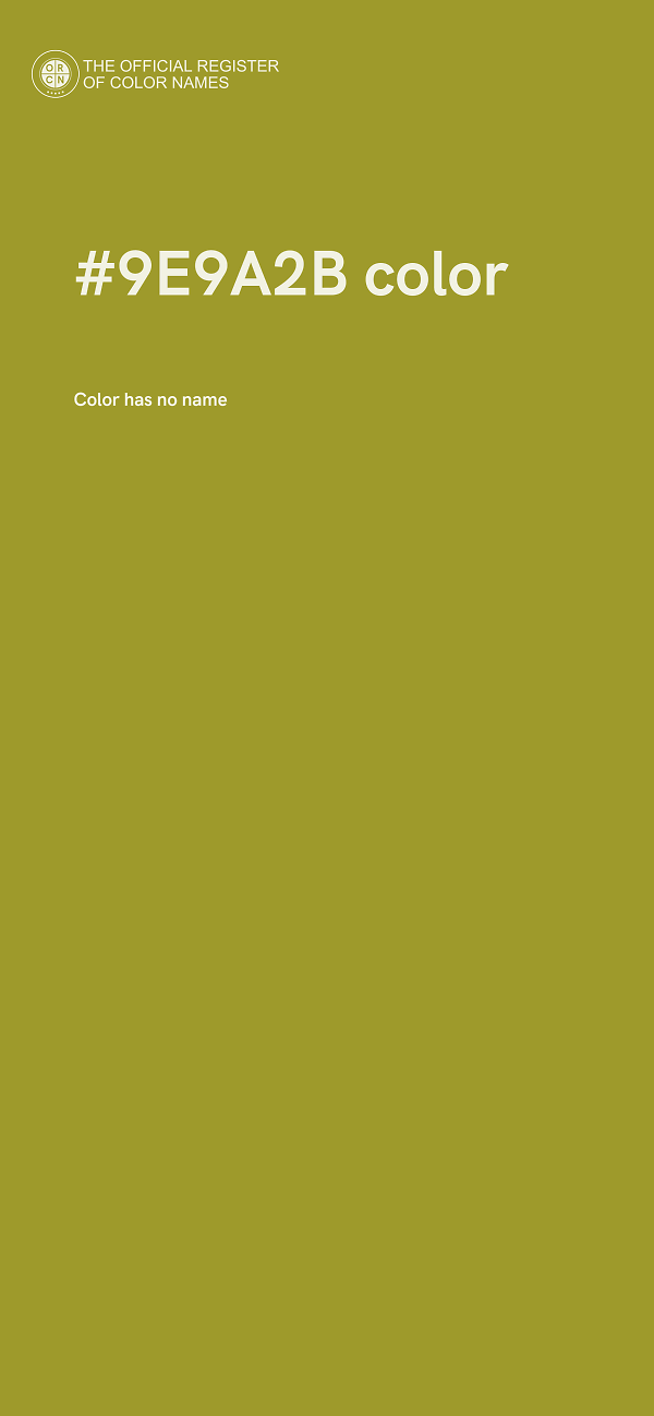 #9E9A2B color image