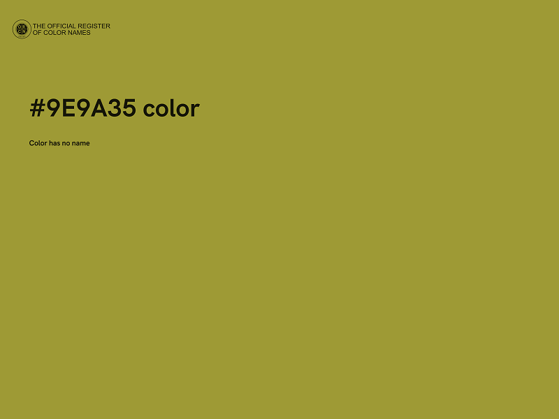 #9E9A35 color image