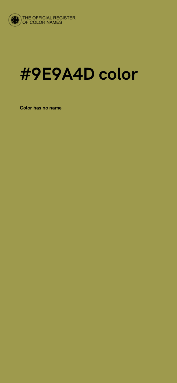 #9E9A4D color image
