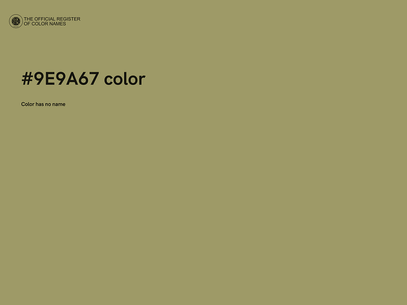 #9E9A67 color image