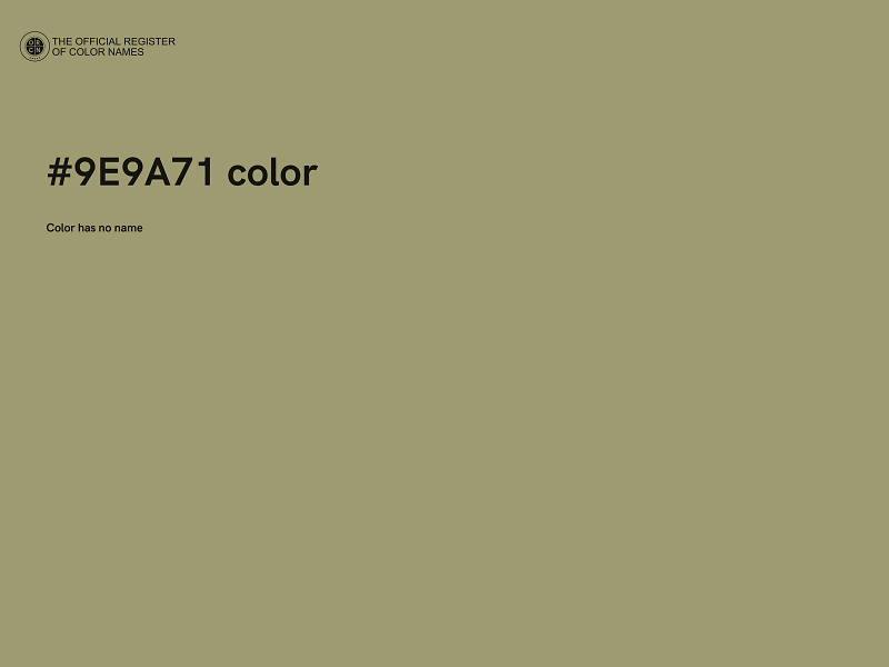 #9E9A71 color image