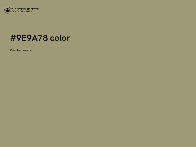 #9E9A78 color image