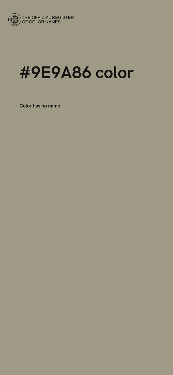 #9E9A86 color image