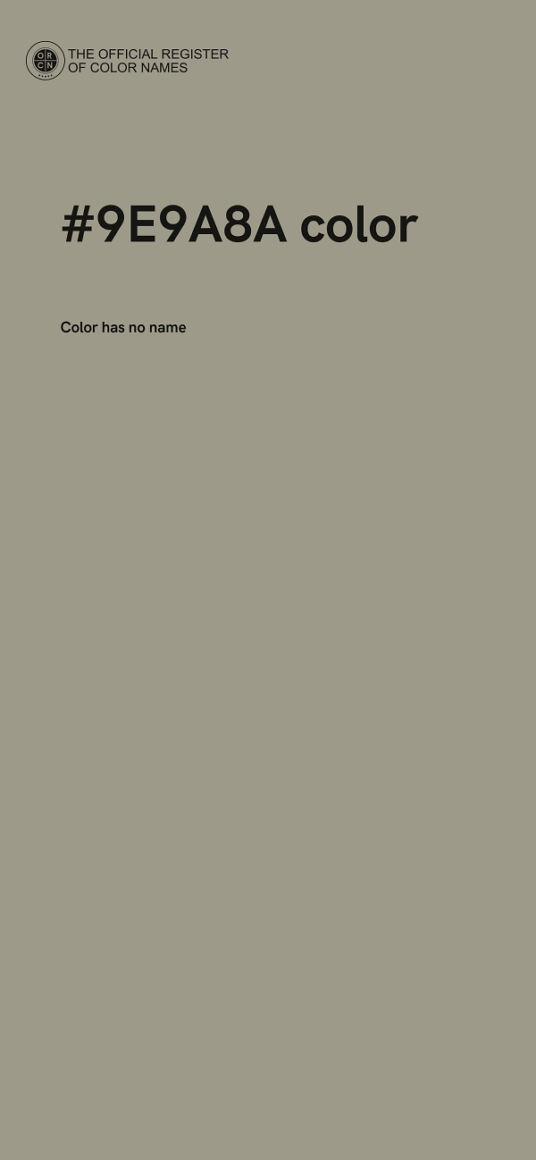 #9E9A8A color image