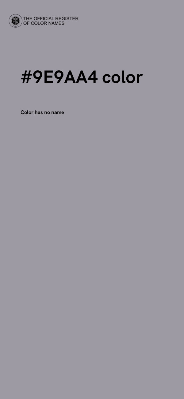 #9E9AA4 color image