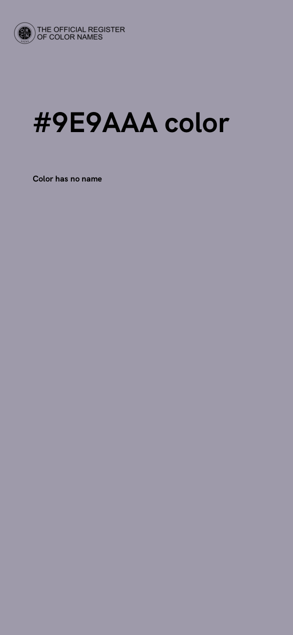#9E9AAA color image