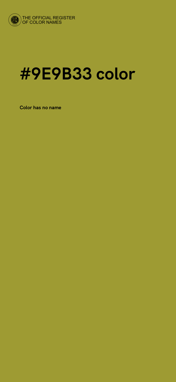 #9E9B33 color image