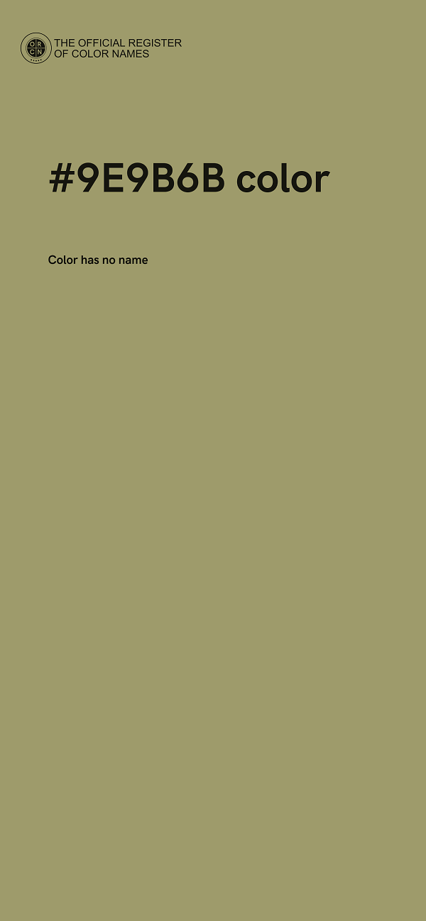#9E9B6B color image