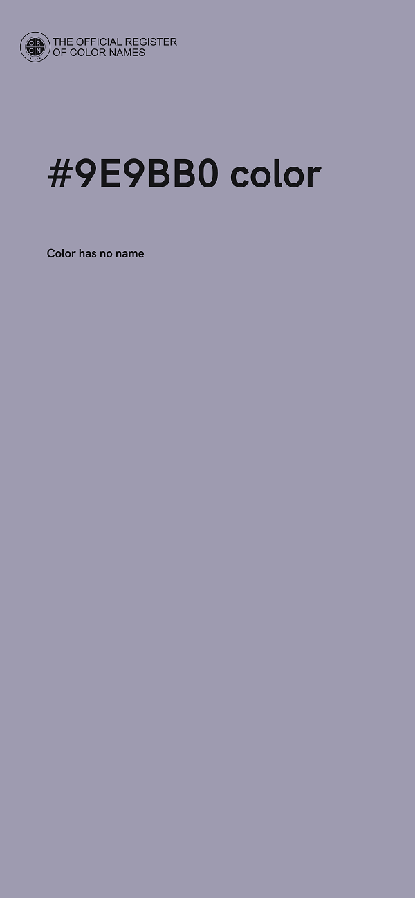 #9E9BB0 color image