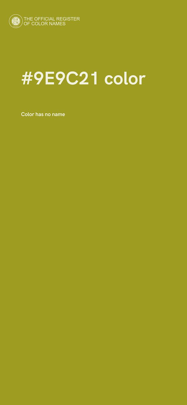 #9E9C21 color image