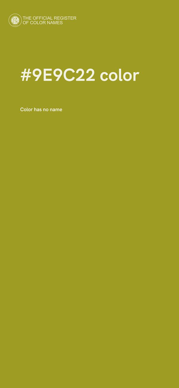 #9E9C22 color image