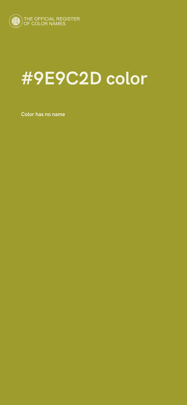 #9E9C2D color image