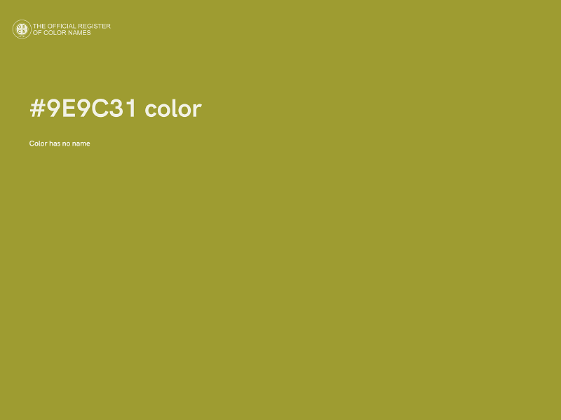 #9E9C31 color image