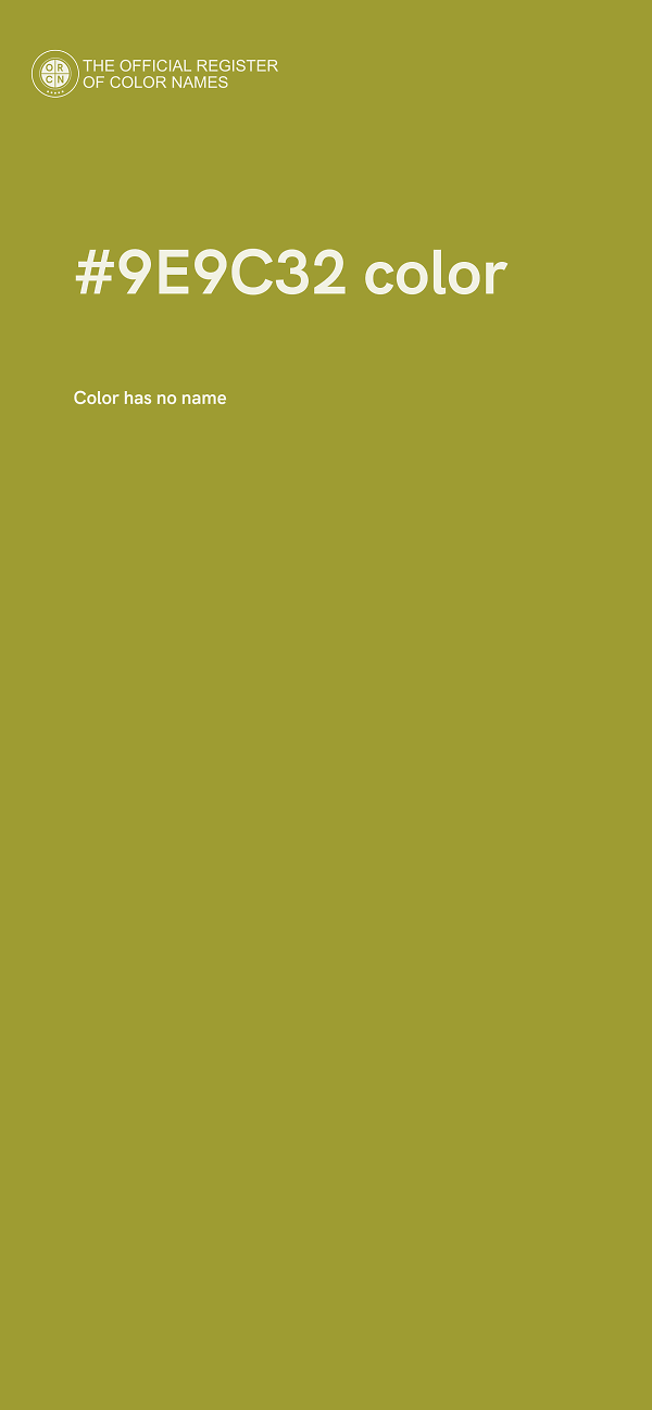 #9E9C32 color image