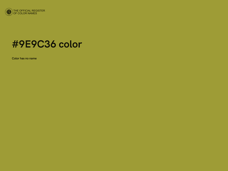 #9E9C36 color image