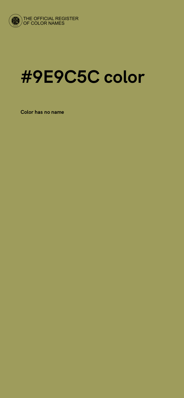 #9E9C5C color image