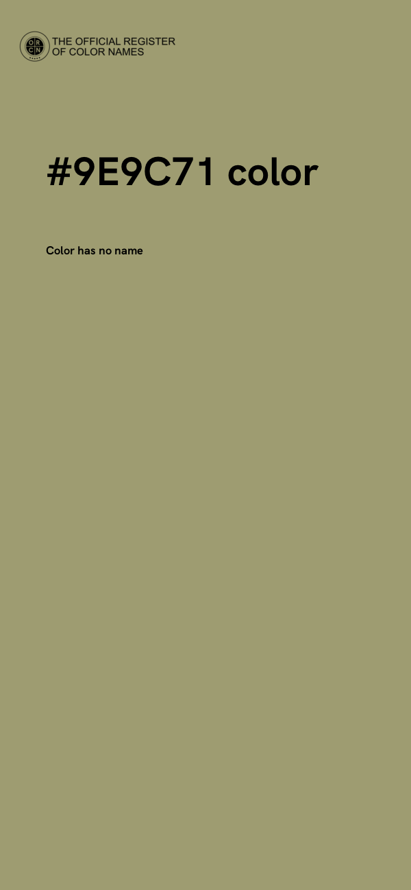 #9E9C71 color image