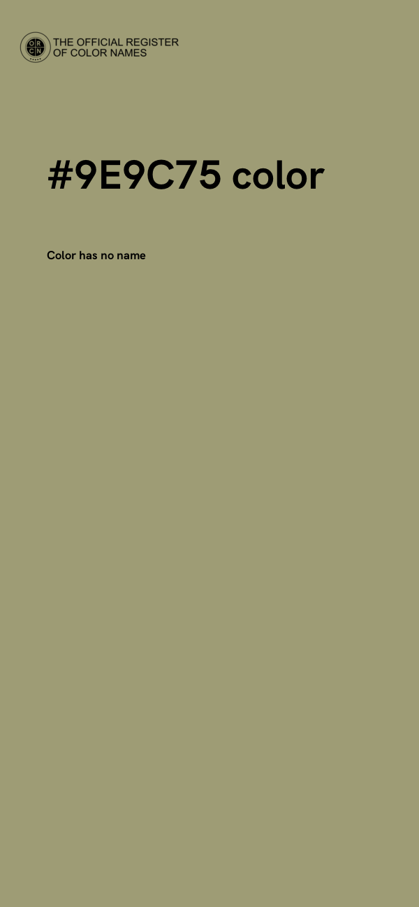 #9E9C75 color image