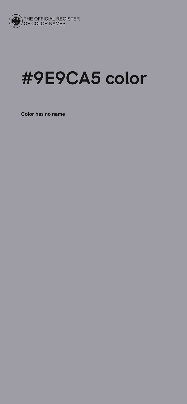 #9E9CA5 color image