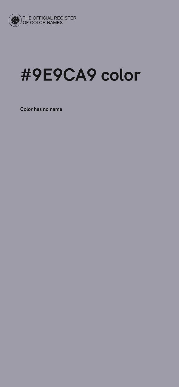 #9E9CA9 color image