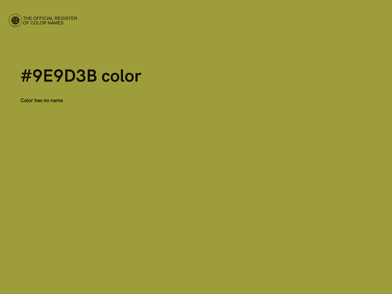 #9E9D3B color image