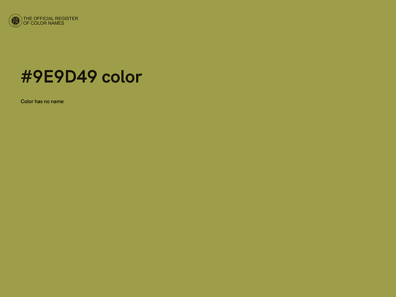 #9E9D49 color image