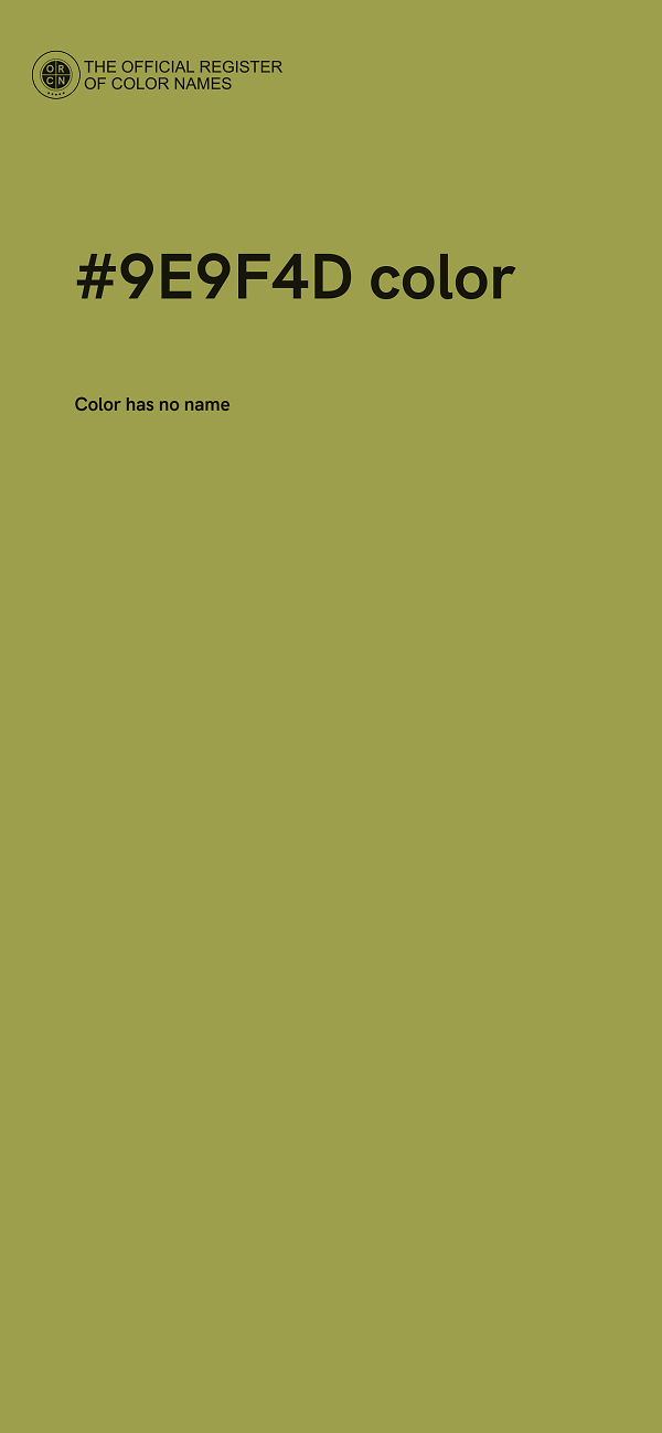 #9E9F4D color image