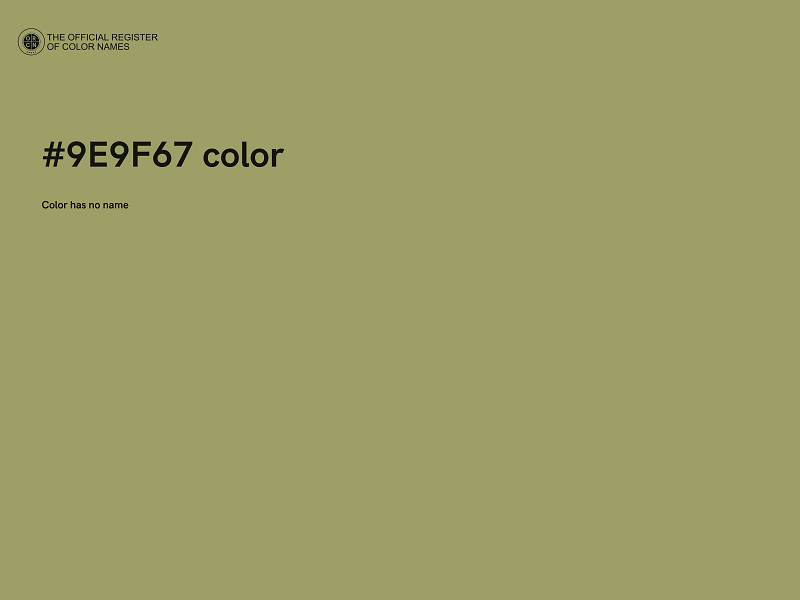 #9E9F67 color image