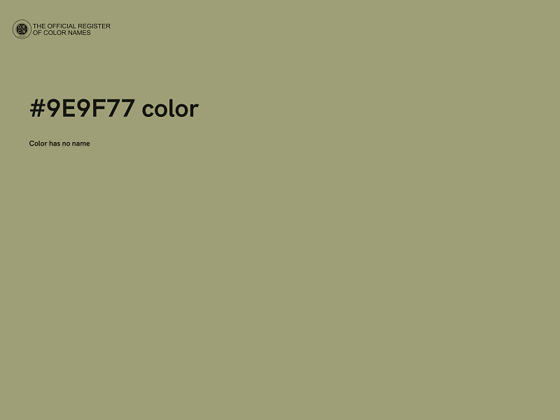 #9E9F77 color image