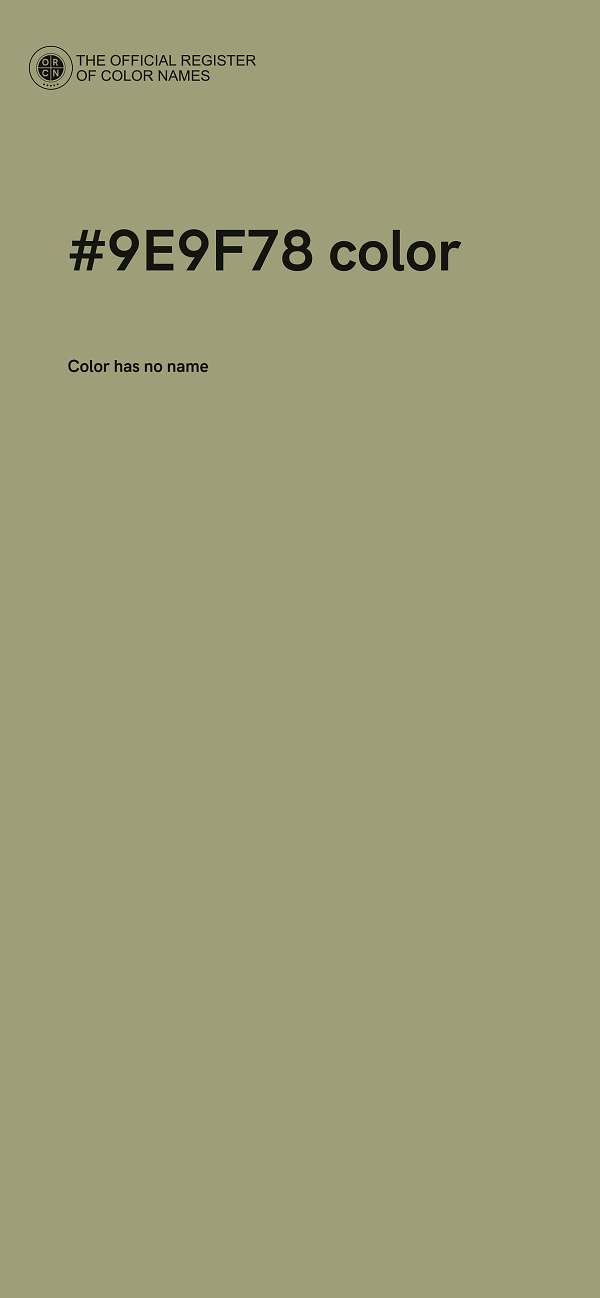 #9E9F78 color image