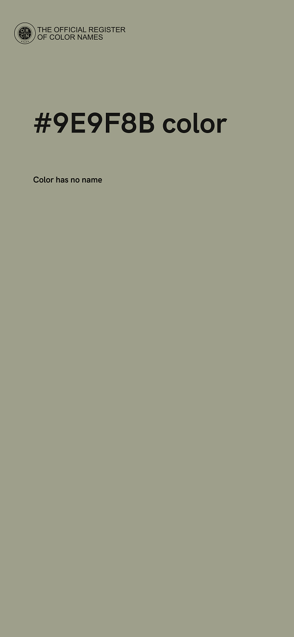 #9E9F8B color image
