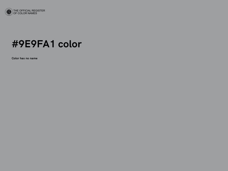 #9E9FA1 color image
