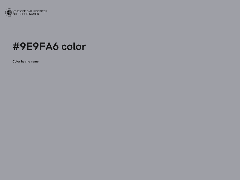 #9E9FA6 color image