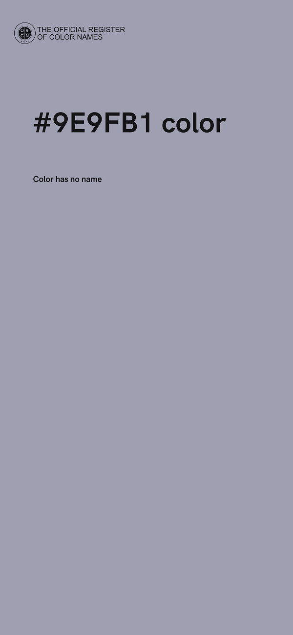 #9E9FB1 color image