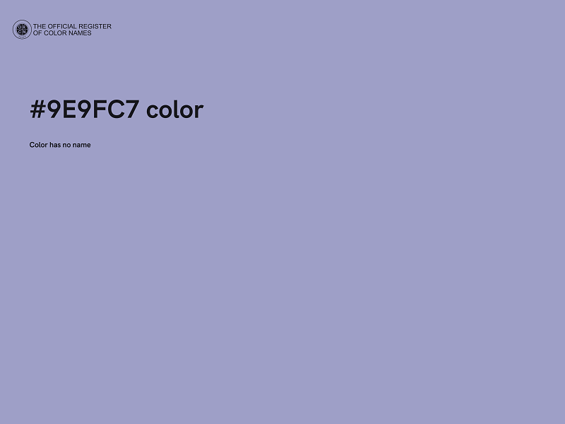 #9E9FC7 color image