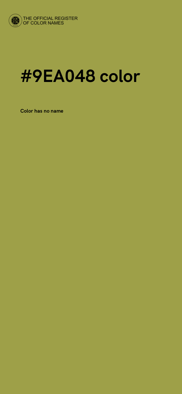 #9EA048 color image