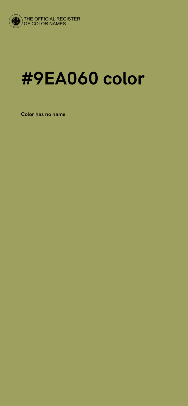 #9EA060 color image