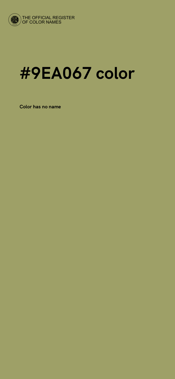 #9EA067 color image