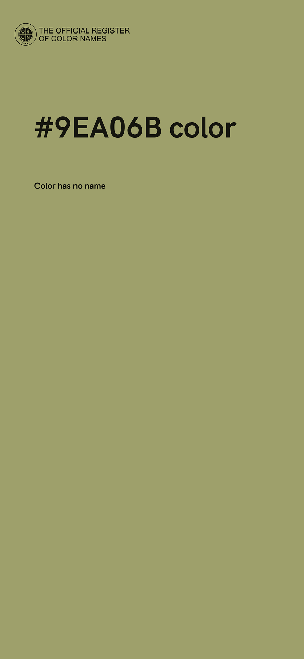 #9EA06B color image