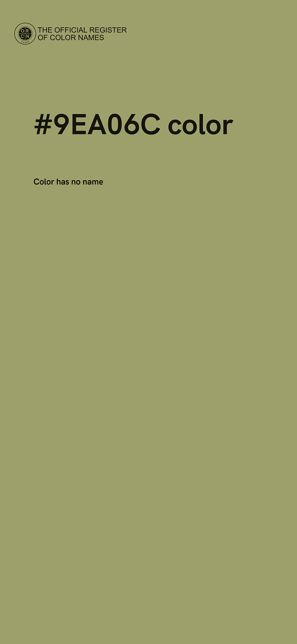 #9EA06C color image