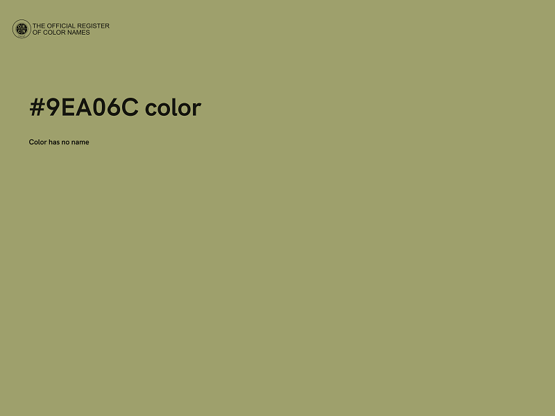 #9EA06C color image