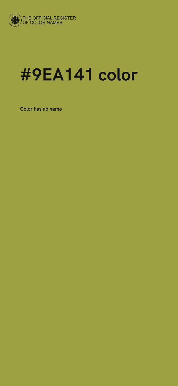 #9EA141 color image