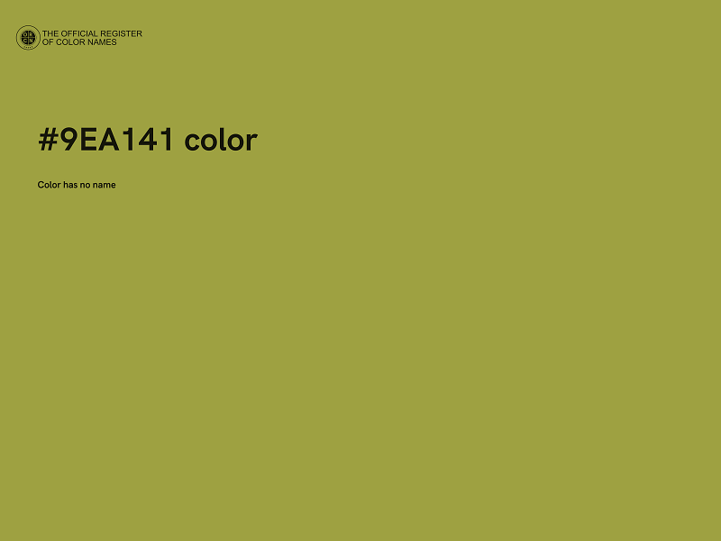 #9EA141 color image
