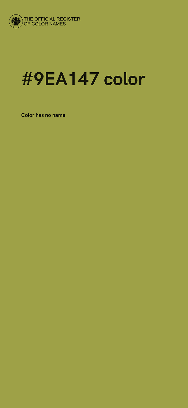 #9EA147 color image